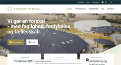 Desktop Screenshot of karlskovfriskole.dk